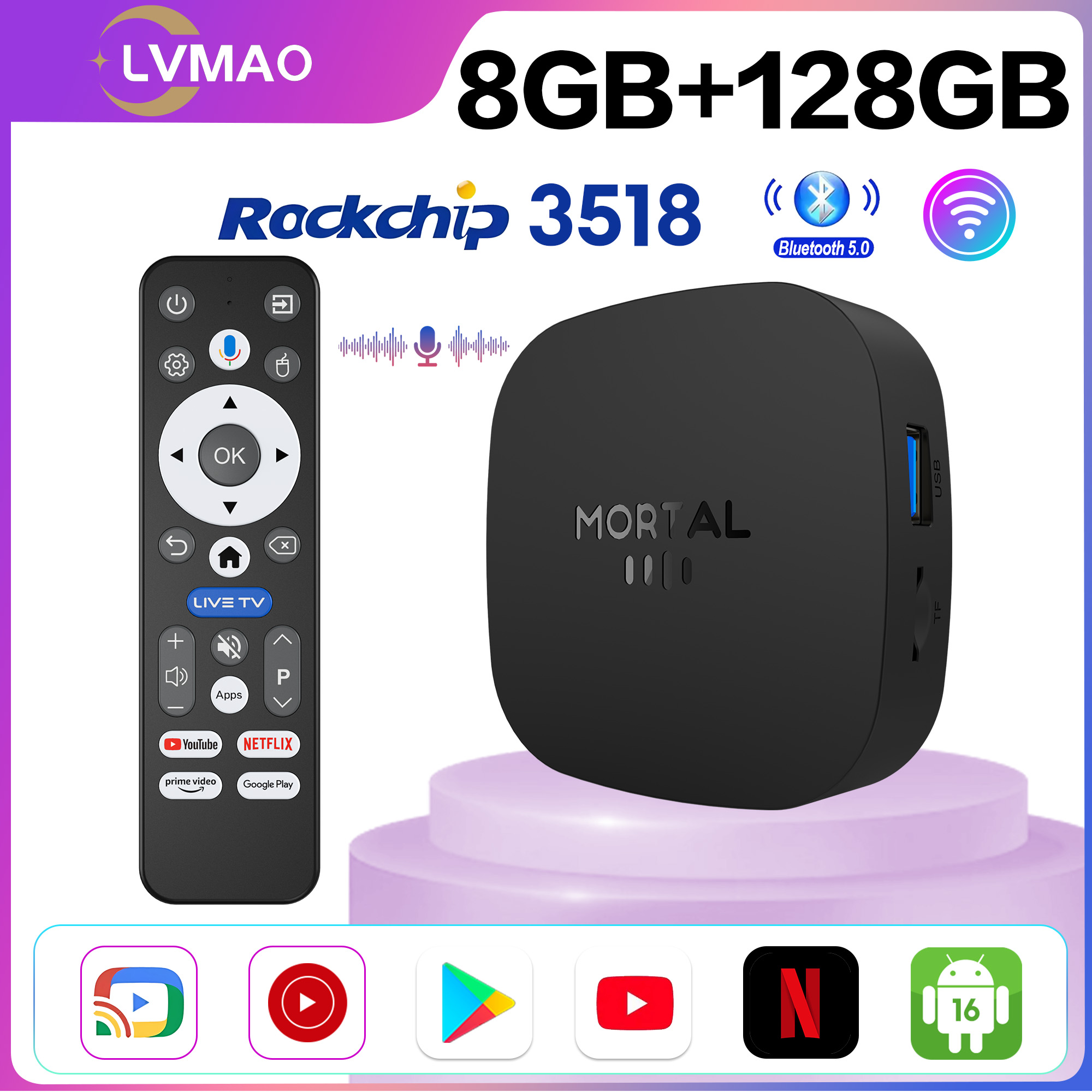 Khadas Vim4 8Gb - Boîtier TV T1+ RK3518 (2026) -